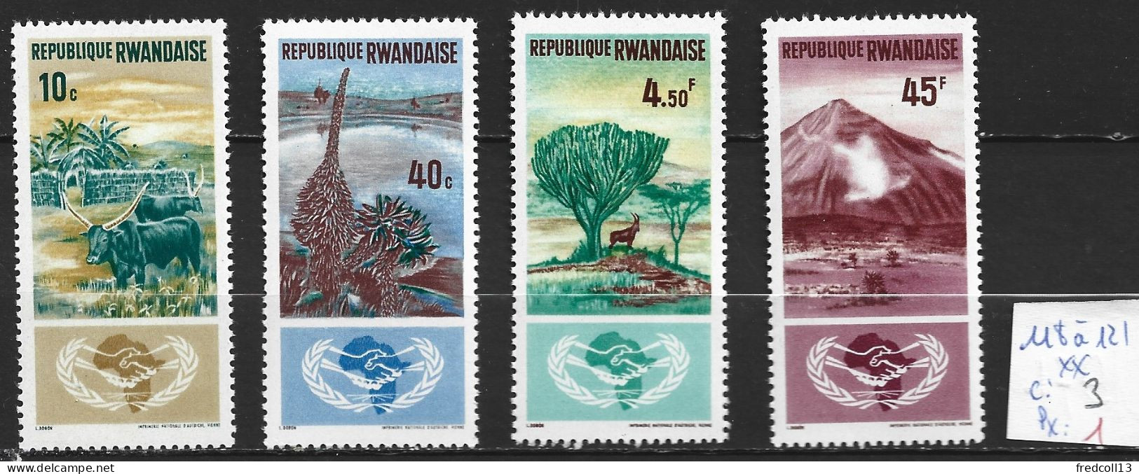 RWANDA 118 à 121 ** Côte 3 € - Unused Stamps