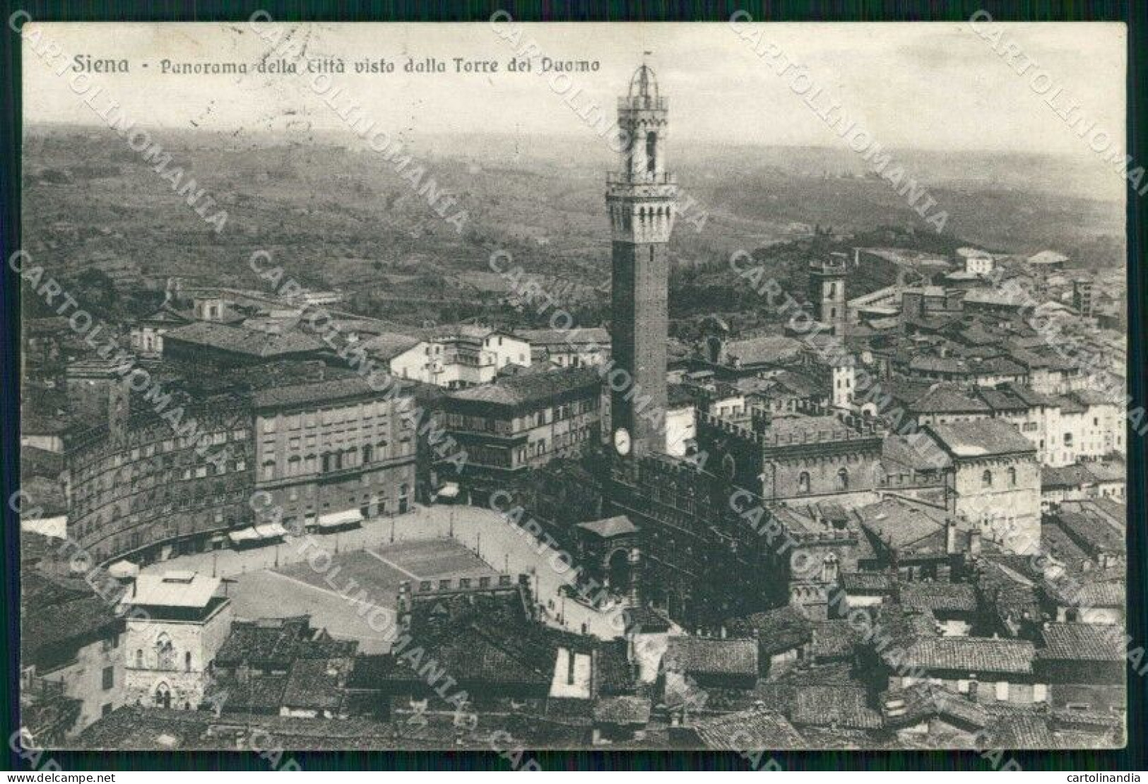 Siena Città Veduta Dalla Torre Del Duomo Cartolina RT1306 - Siena