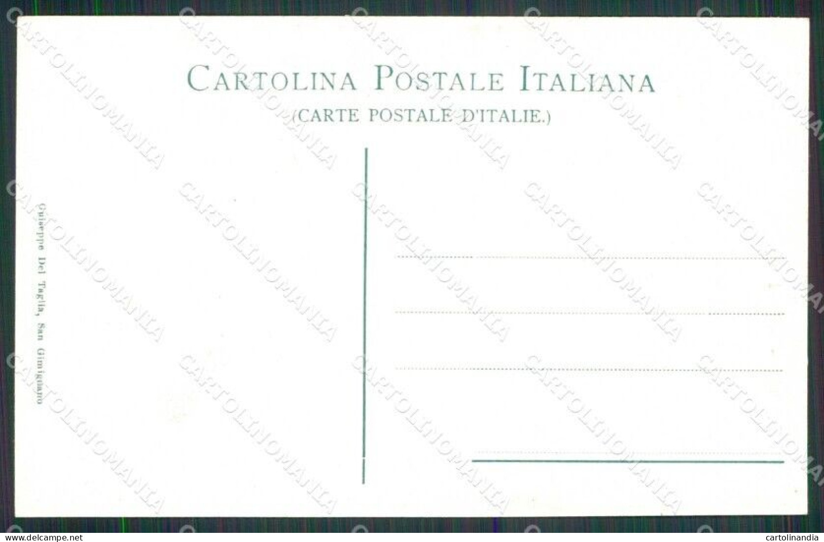 Siena San Gimignano Vicolo Delle Fosse Cartolina RT1384 - Siena