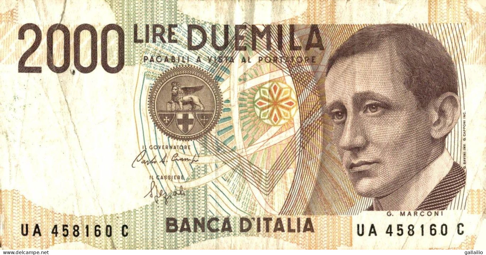 BILLET  2000 LIRE ITALIE - 2000 Liras
