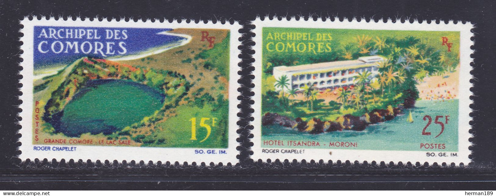 COMORES N°   39 & 40 ** MNH Neufs Sans Charnière, TB (D7513) Vues - 1967 - Neufs