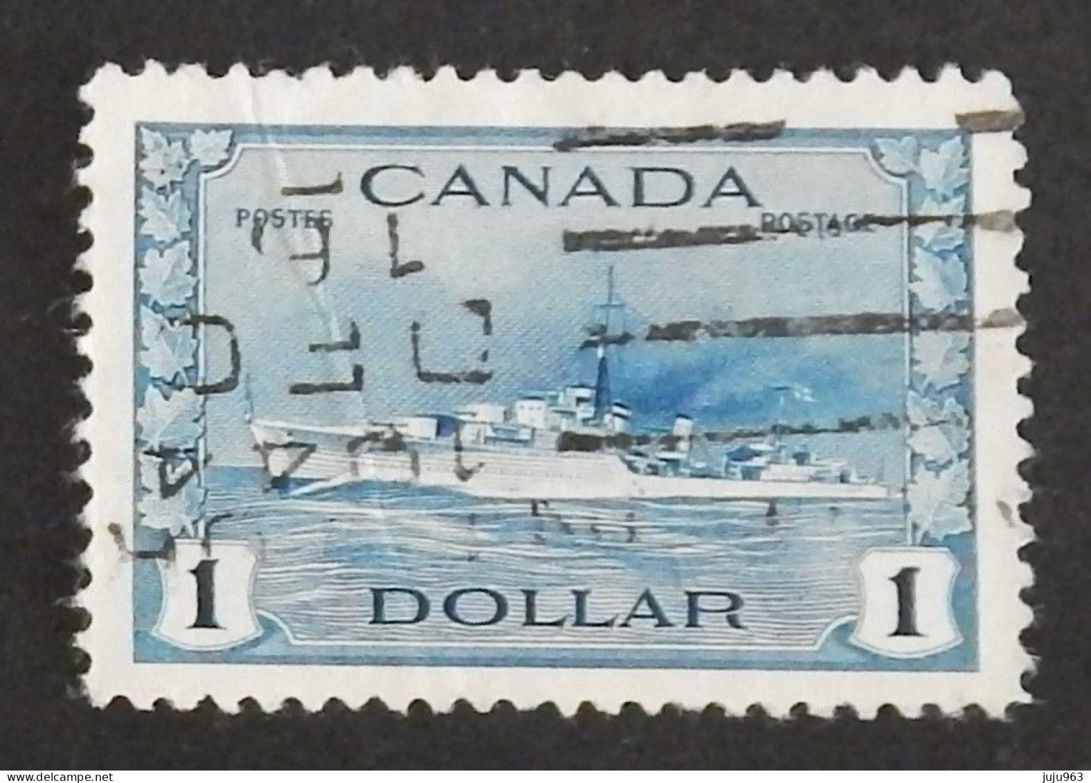 CANADA YT 218 OBLITÉRÉ "DESTROYER IROQUOIS" ANNÉES 1943/1948 - Used Stamps