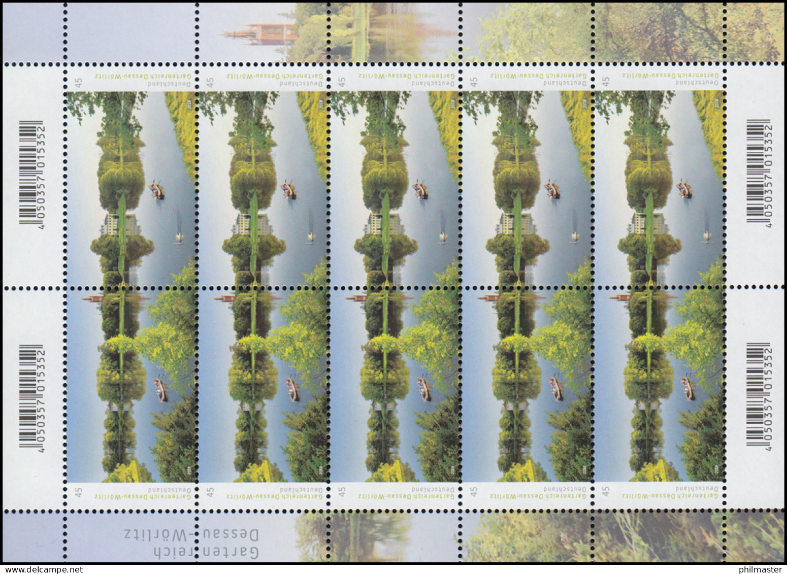 3401-3402 Panorama Gartenreich Dessau-Wörlitz Zusammendruck - 10er-Bogen ** - 2001-2010