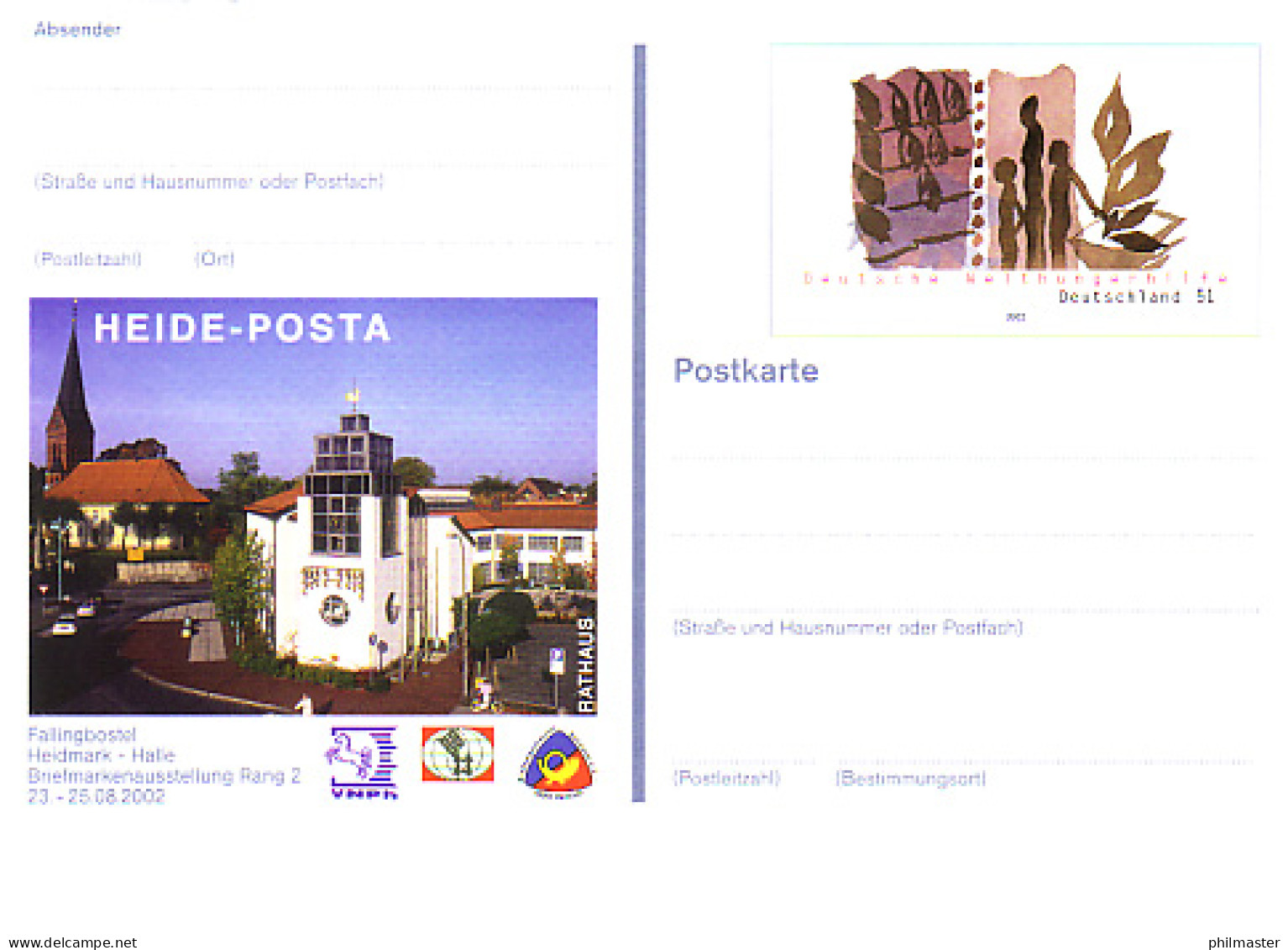 PSo 80 HEIDE-POSTA Fallingbostel Rathaus 2002, ** Wie Verausgabt - Postkarten - Ungebraucht