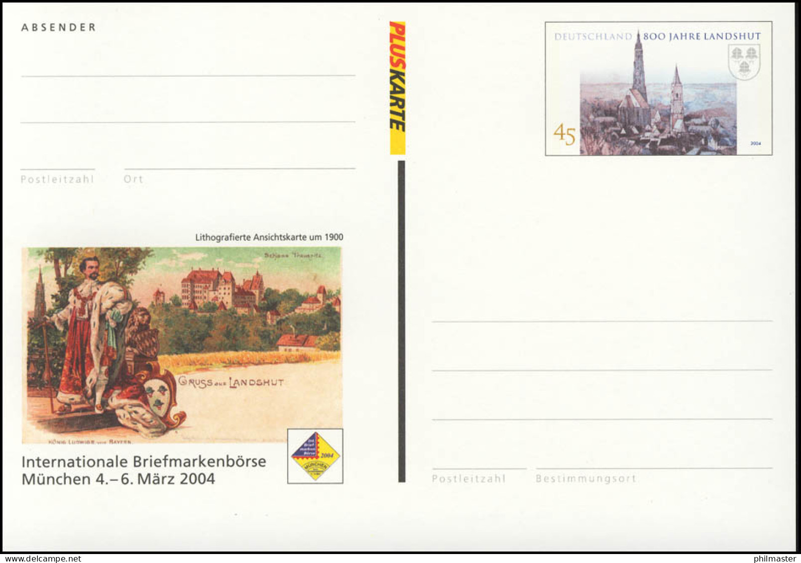 PSo 83 Messe München & Landshut 2004, ** Wie Verausgabt - Postkarten - Ungebraucht