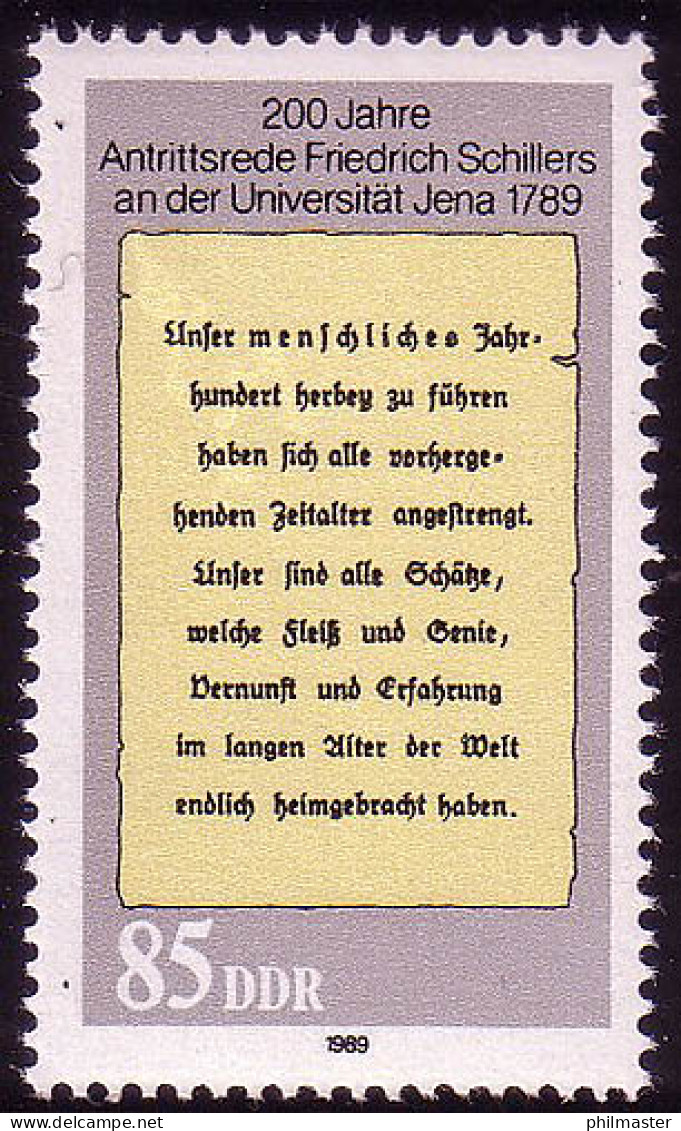 3255 Friedrich Schiller Universität Jena 85 Pf ** - Unused Stamps