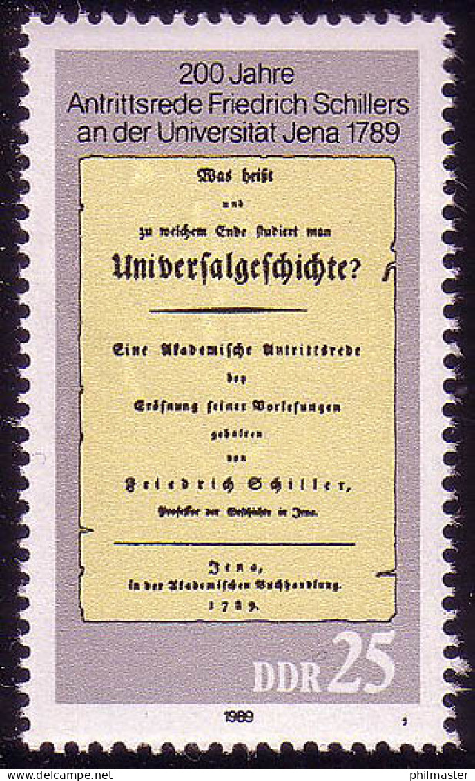 3254 Friedrich Schiller Universität Jena 25 Pf ** - Neufs