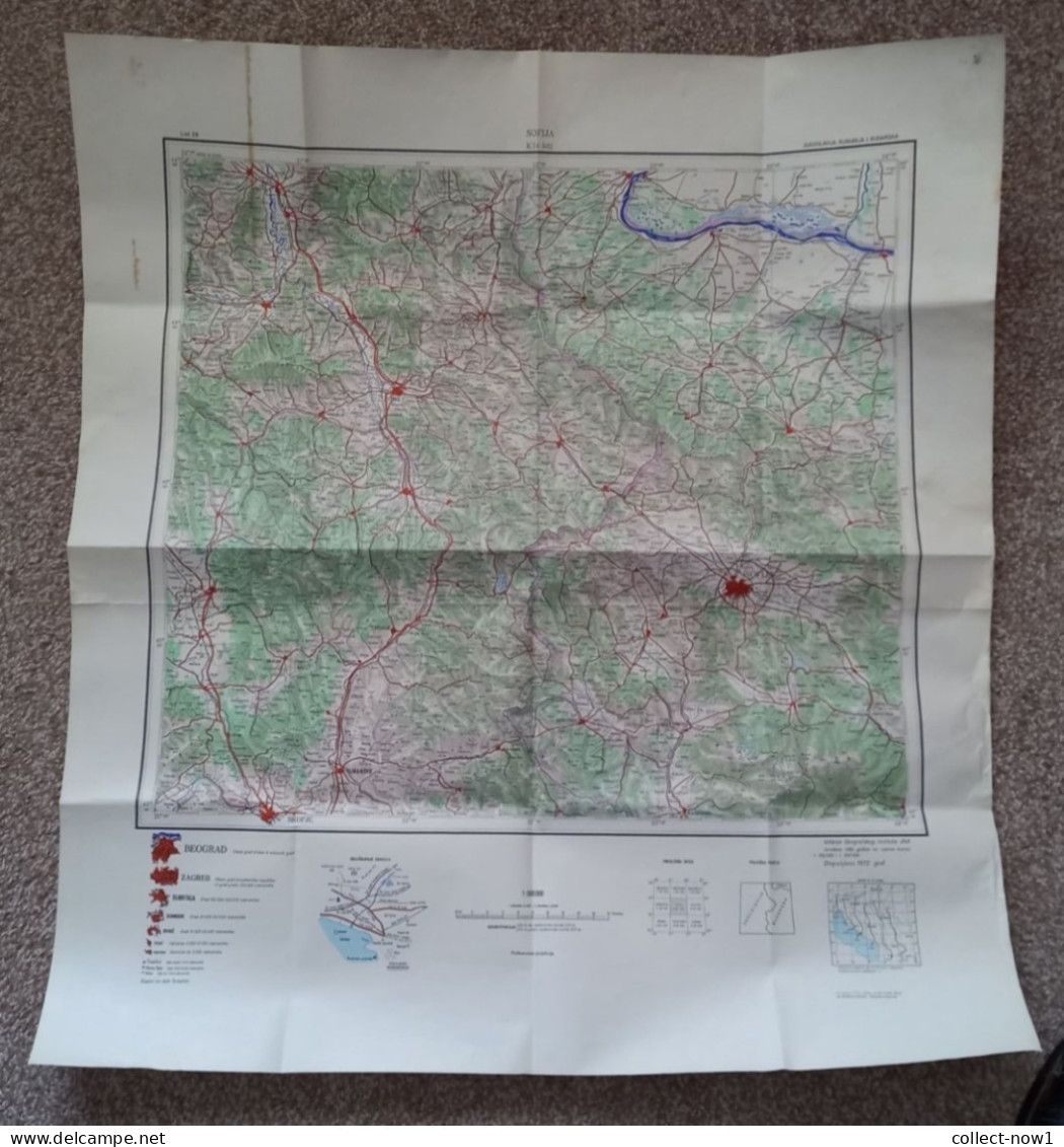 Topographical Maps - Bulgaria / Sofia  - JNA YUGOSLAVIA ARMY MAP MILITARY CHART PLAN - Cartes Topographiques
