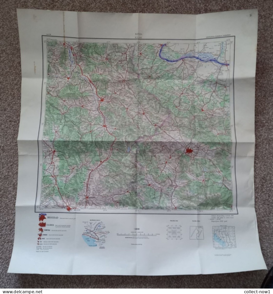 Topographical Maps - Bulgaria / Sofia  - JNA YUGOSLAVIA ARMY MAP MILITARY CHART PLAN - Topographical Maps