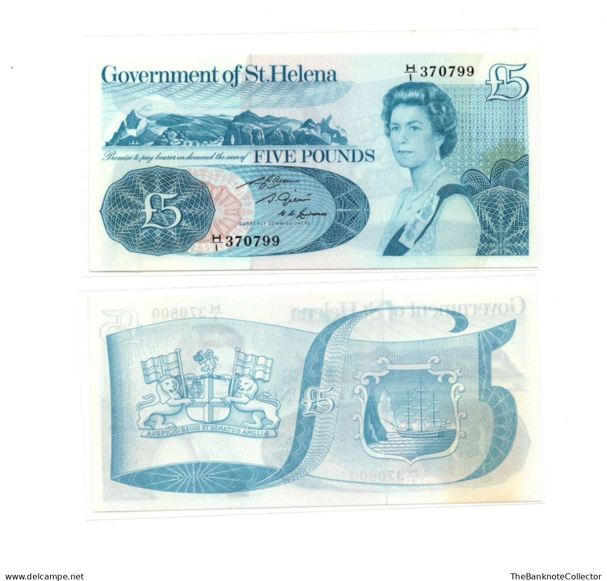 St Helena 5 Pounds ND 1998 QEII P-11 UNC Prefix H/1 - Isla Santa Helena