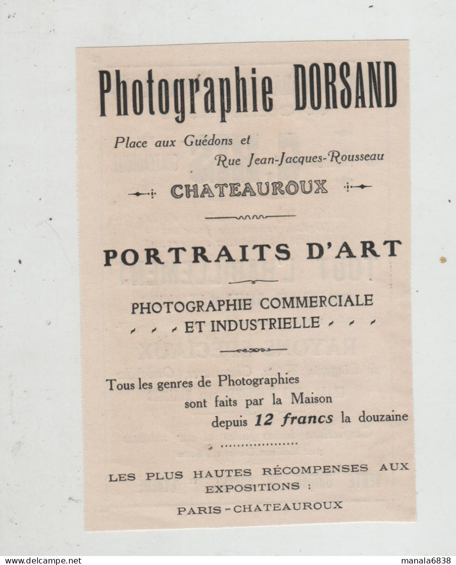 Photographie Dorsand Chateauroux 1910 Grands Magasins De Nouveautés His Habillement - Werbung