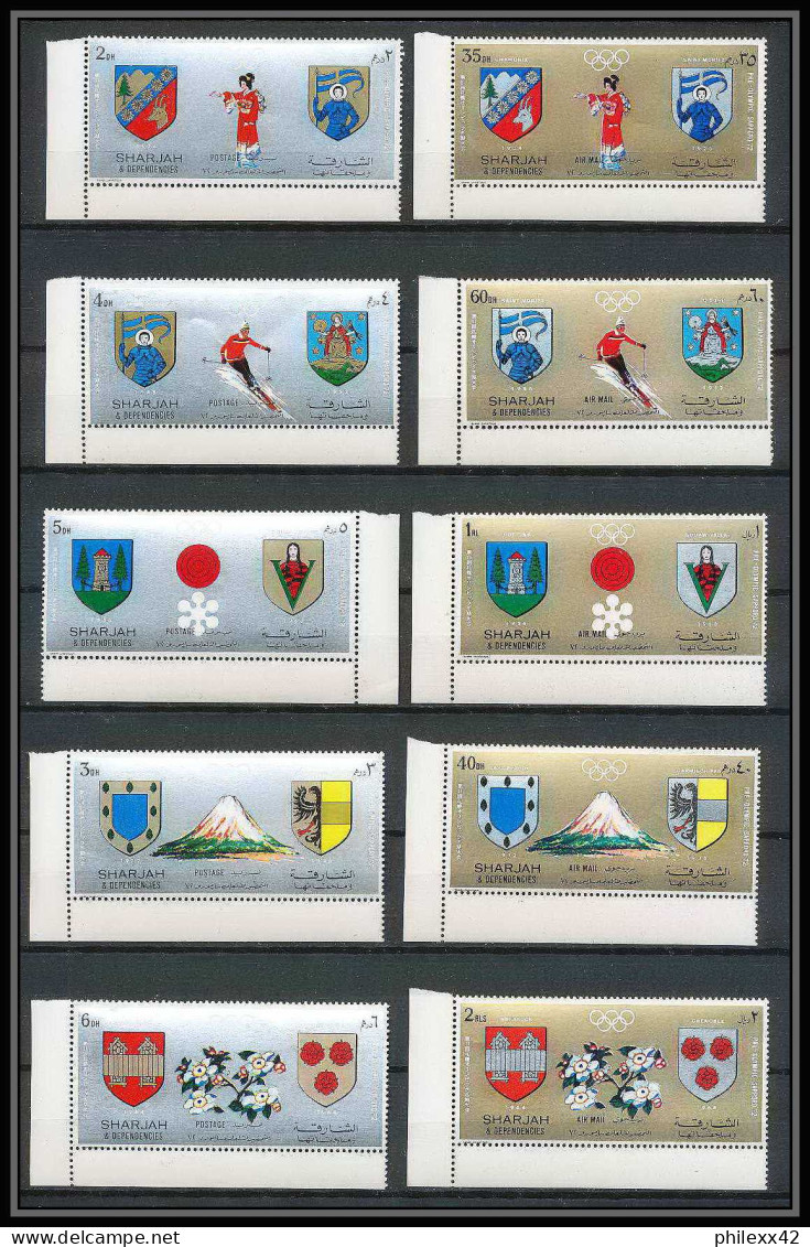 101a - Sharjah - MNH ** Mi N° 825 / 834 A Jeux Olympiques (winter Olympic Games) Sapporo 72 - Winter 1972: Sapporo