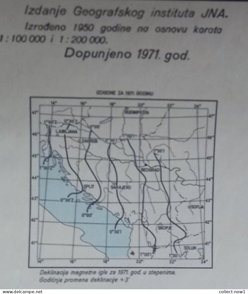 Topographical Maps - Albania / Tirana - JNA YUGOSLAVIA ARMY MAP MILITARY CHART PLAN - Mapas Topográficas