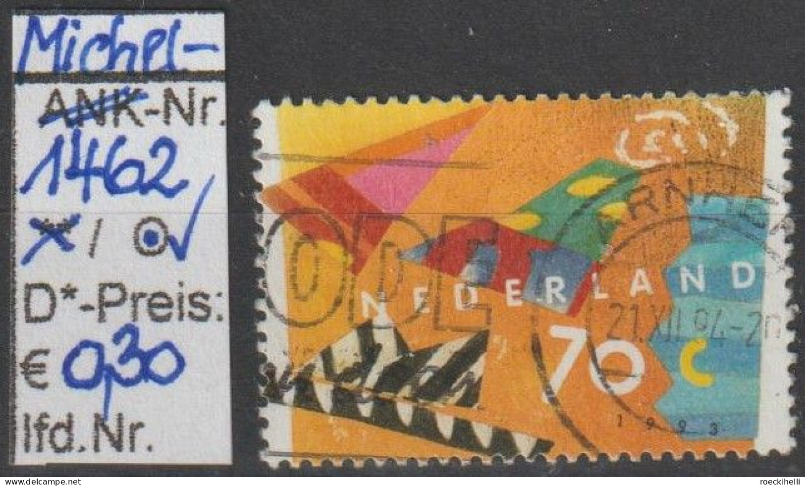 1993 - NIEDERLANDE - SM "Grußmarken" 70 C Mehrf. - O  Gestempelt - S.Scan (1462o Nl) - Oblitérés