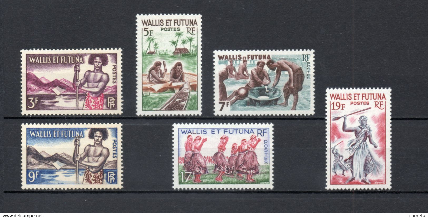 WALLIS ET FUTUNA N° 157 à 158B   NEUFS SANS CHARNIERE COTE 13.00€    POLYNESIEN DANSE - Ungebraucht