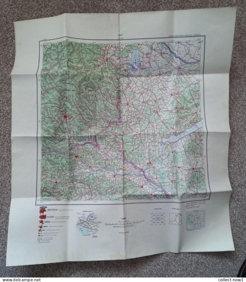 Topographical Maps - Austria / Graz  - JNA YUGOSLAVIA ARMY MAP MILITARY CHART PLAN - Topographical Maps