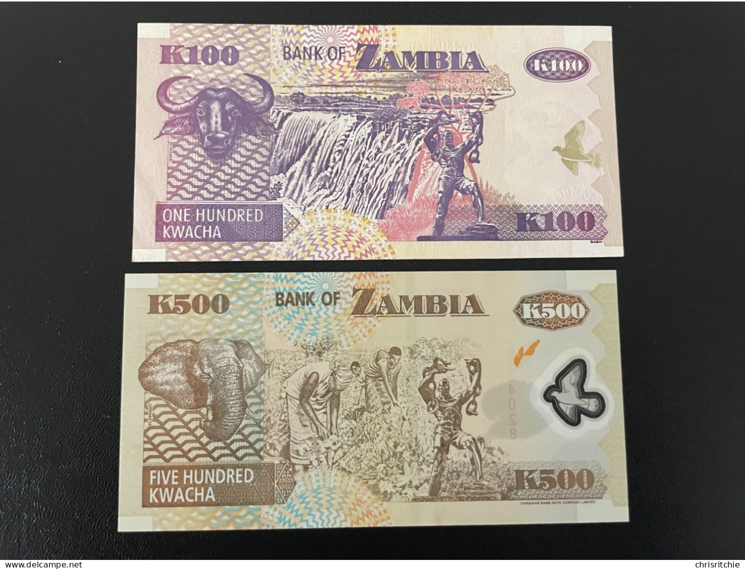 Billet, Zambie, 100/500 Kwacha, 2003 Slp - Sambia