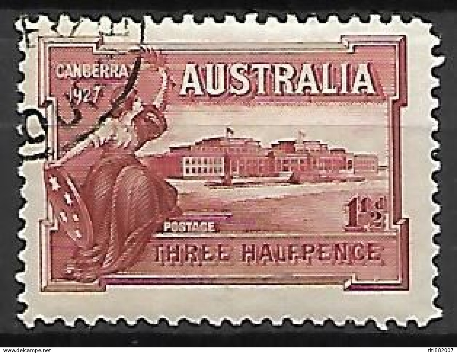 AUSTRALIE   -  1927 .   Y&T N° 58 Oblitéré . - Oblitérés