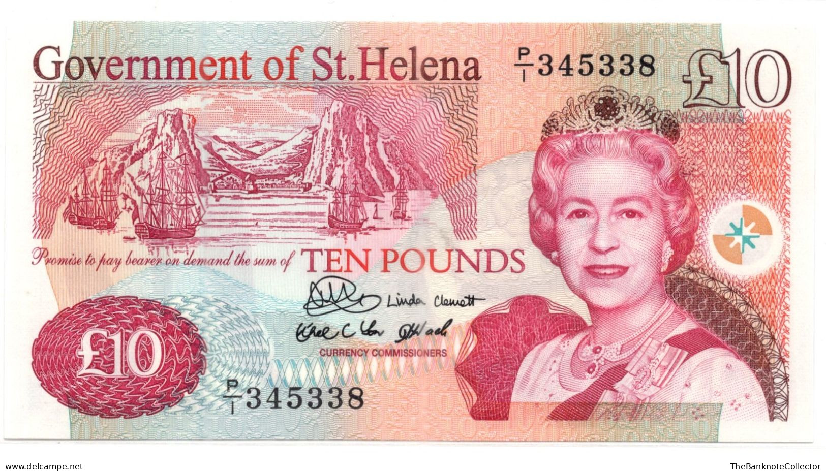 St Helena 10 Pounds 2004 QEII P-12 UNC - Isla Santa Helena