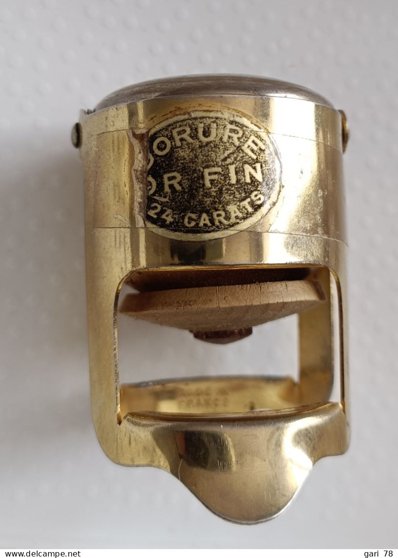 Bouchon De Champagne Dorure Or Fin 24 Carats - Sonstige & Ohne Zuordnung