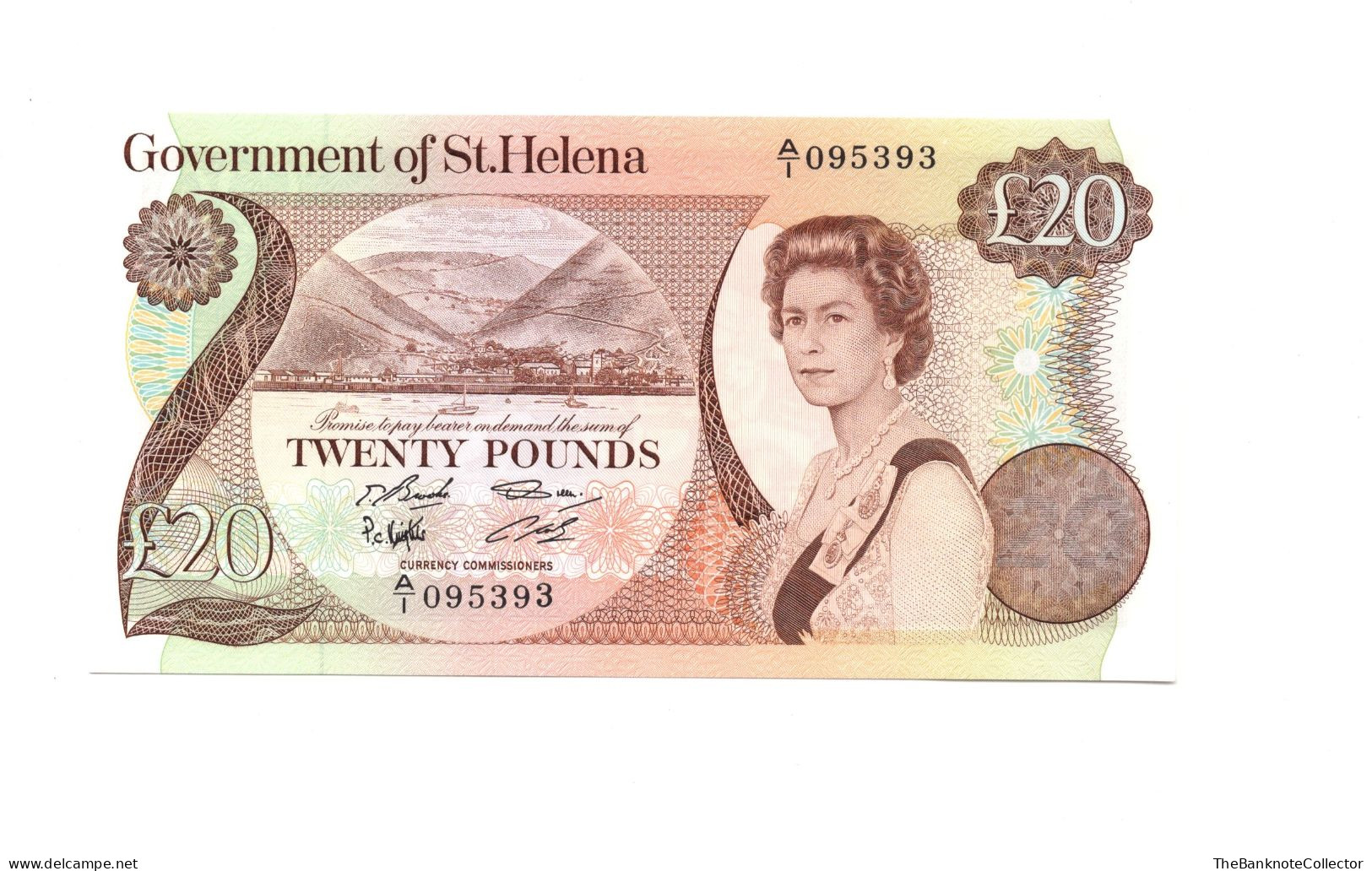 St Helena 20 Pounds ND 1986 QEII P-10 UNC - St. Helena