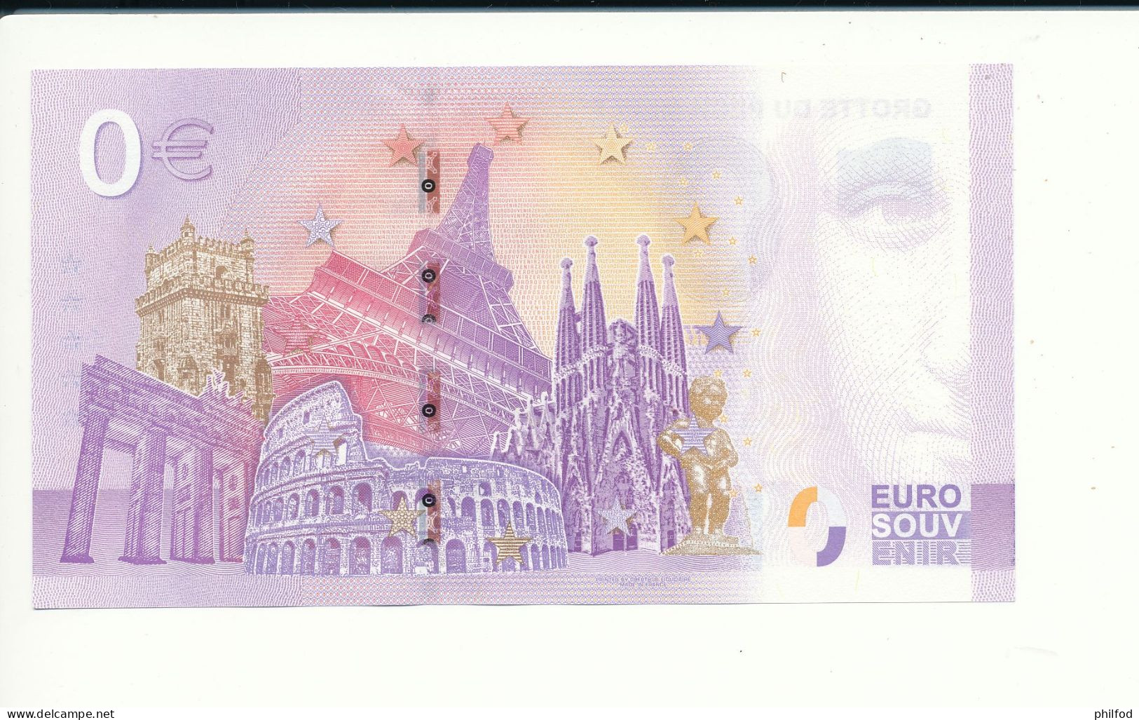 Billet Touristique  0 Euro  - GROTTE DU PECH MERLE CABRERETS - UEEA - 2022-2 -  N° 3174 - Altri & Non Classificati