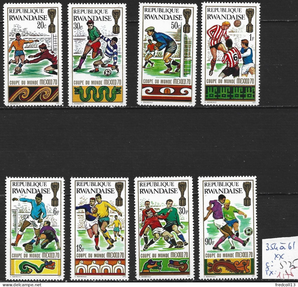 RWANDA 354 à 61 ** Côte 5.25 € - Unused Stamps