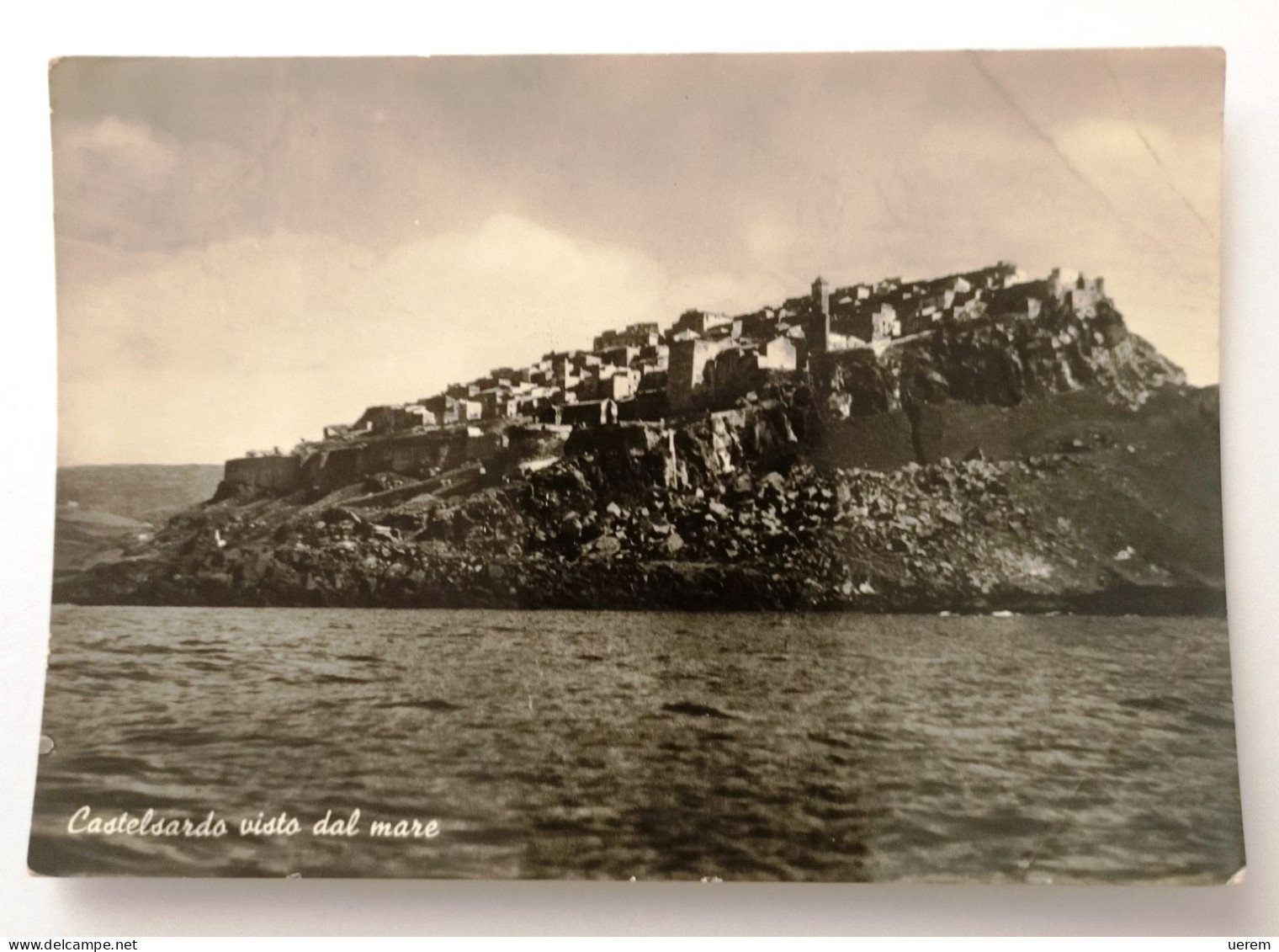 SARDEGNA SASSARI CASTELSARDO VISTO DAL MARE Formato Grande Viaggiata 1952 – Piega A Un Angolo Condizioni Buone - Sassari