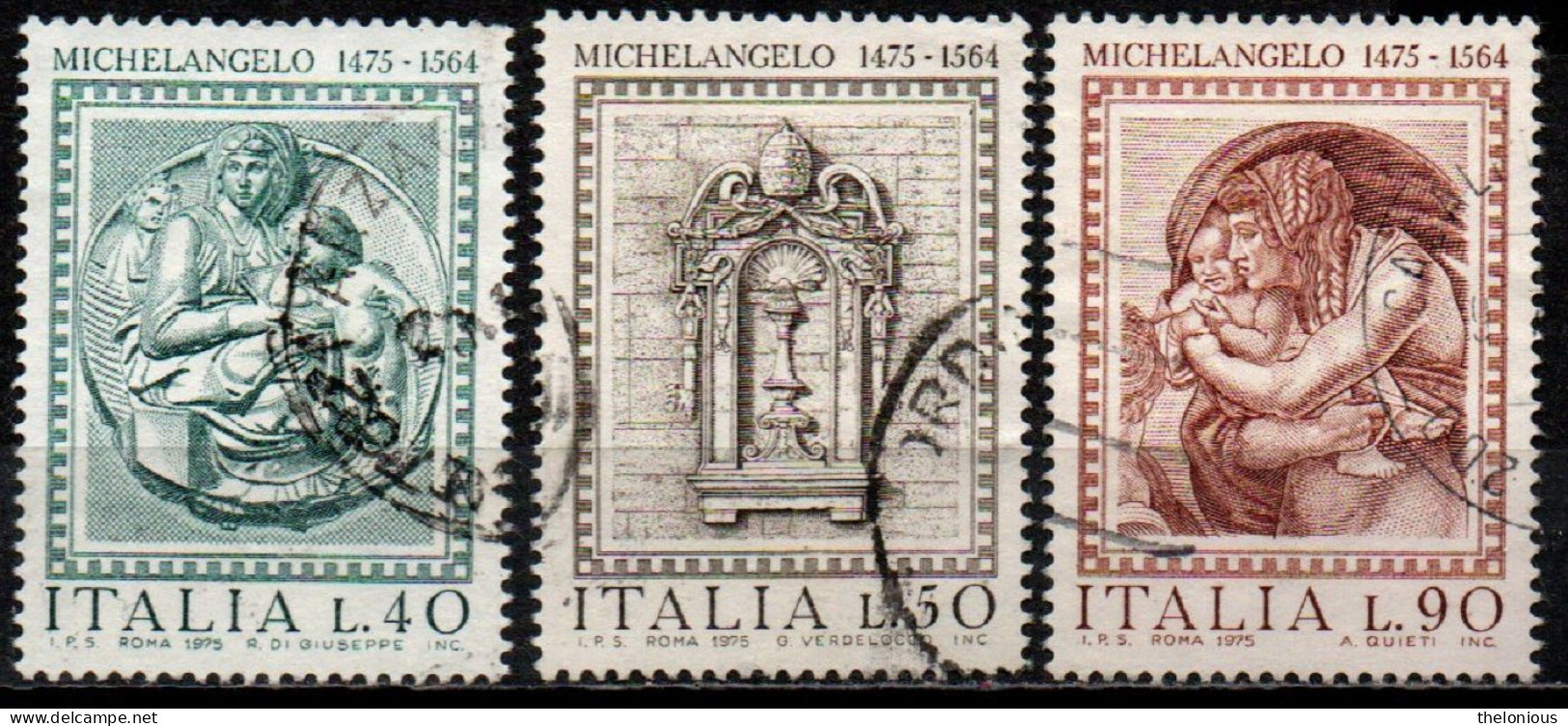 Italia Repubblica 1975: Michelangelo Buonarroti - Usati - 1971-80: Gebraucht