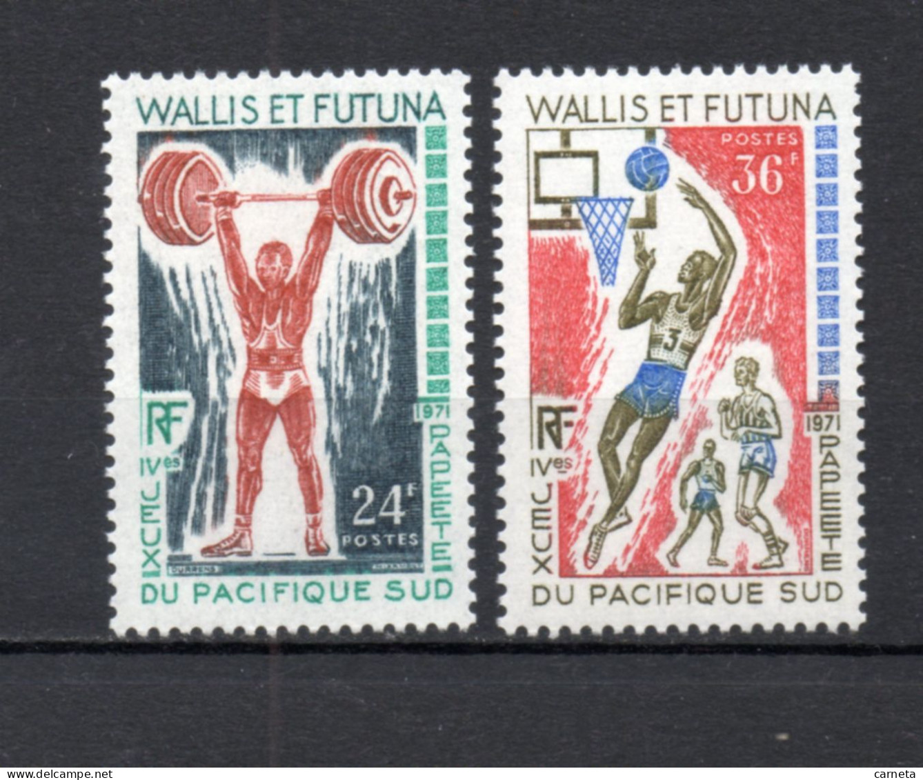 WALLIS ET FUTUNA N° 178 + 179   NEUFS SANS CHARNIERE COTE 14.40€    SPORT BASKET BALL - Nuevos