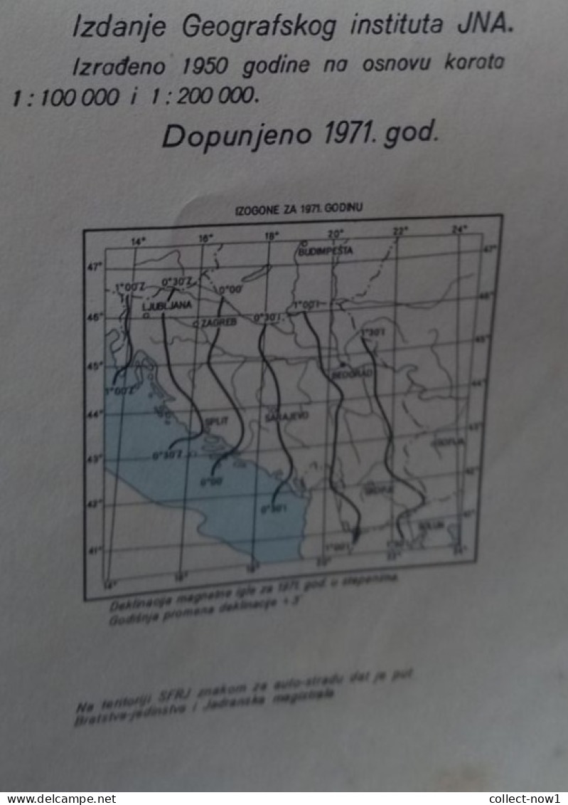 Topographical Maps - Bosnia And Herzegovina / Sarajevo - JNA YUGOSLAVIA ARMY MAP MILITARY CHART PLAN - Topographical Maps