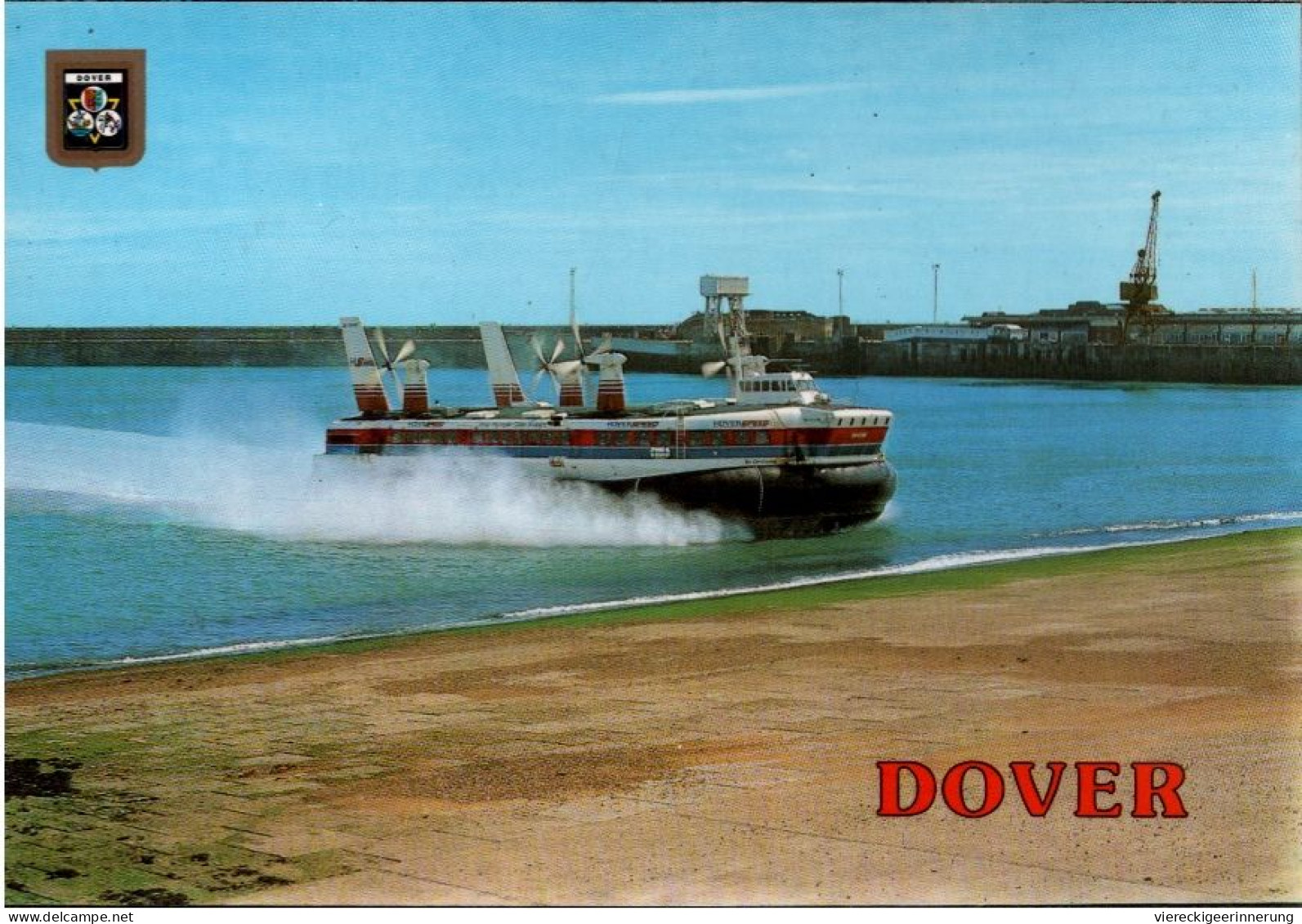 ! Moderne Ansichtskarte Hovercraft Sir Christopher, Dover, Luftkissenboot - Aerodeslizadores