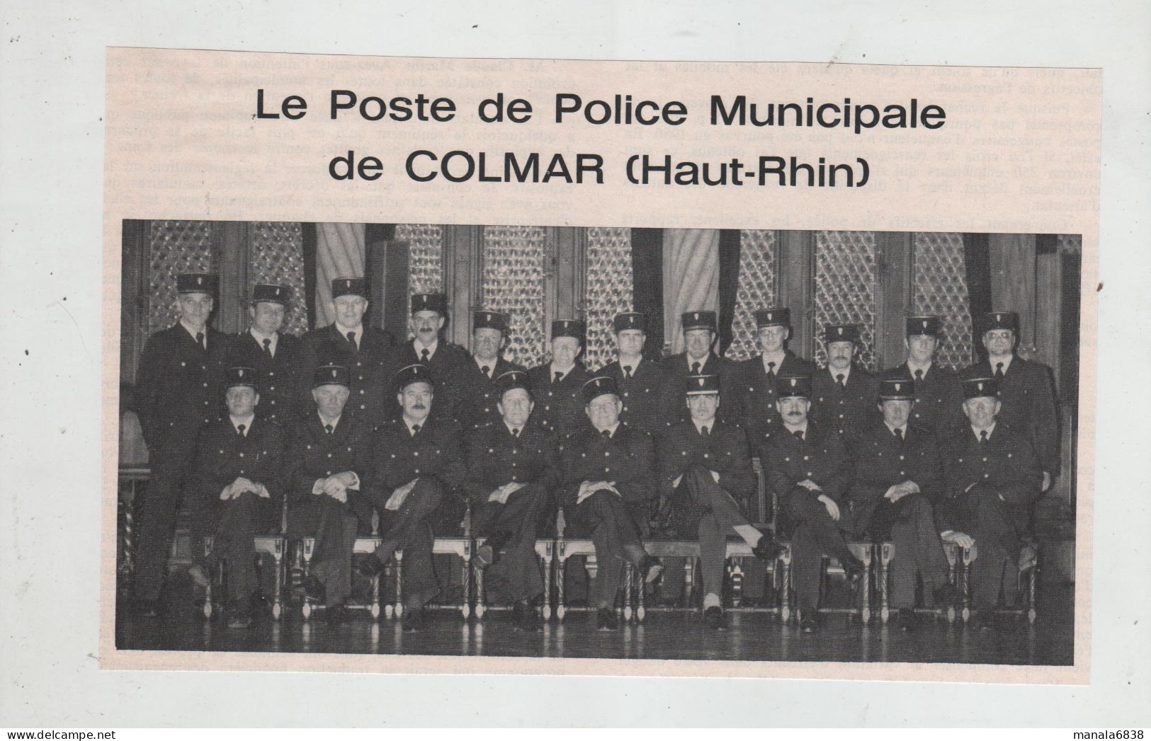 Poste De Police Municipale Colmar  1981 - Non Classés
