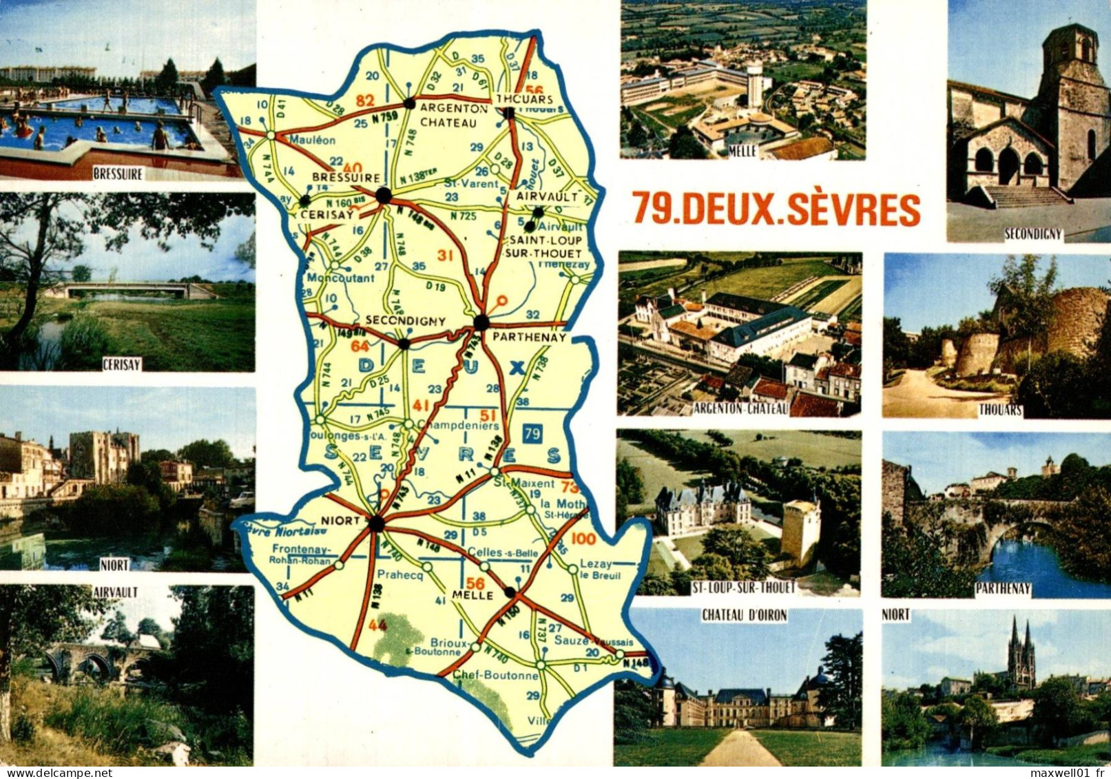 O2 - Carte Postale Géographique - 79. Deux Sèvres - Landkarten