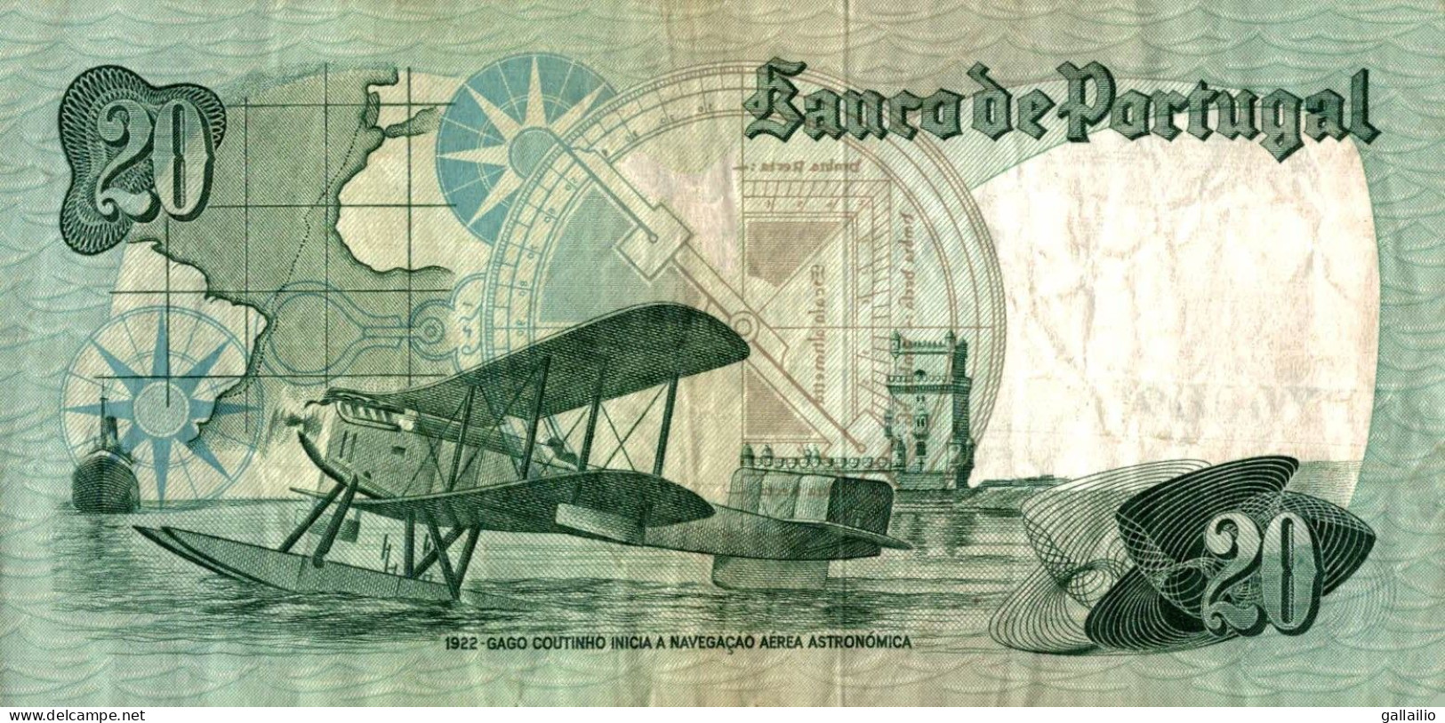 BILLET 20 ESCUDOS PORTUGAL - Portugal