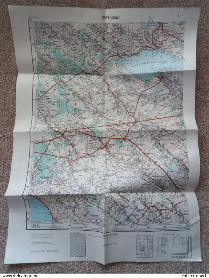 Topographical Maps - Croatia / Novi Grad - JNA YUGOSLAVIA ARMY MAP MILITARY CHART PLAN - Mapas Topográficas