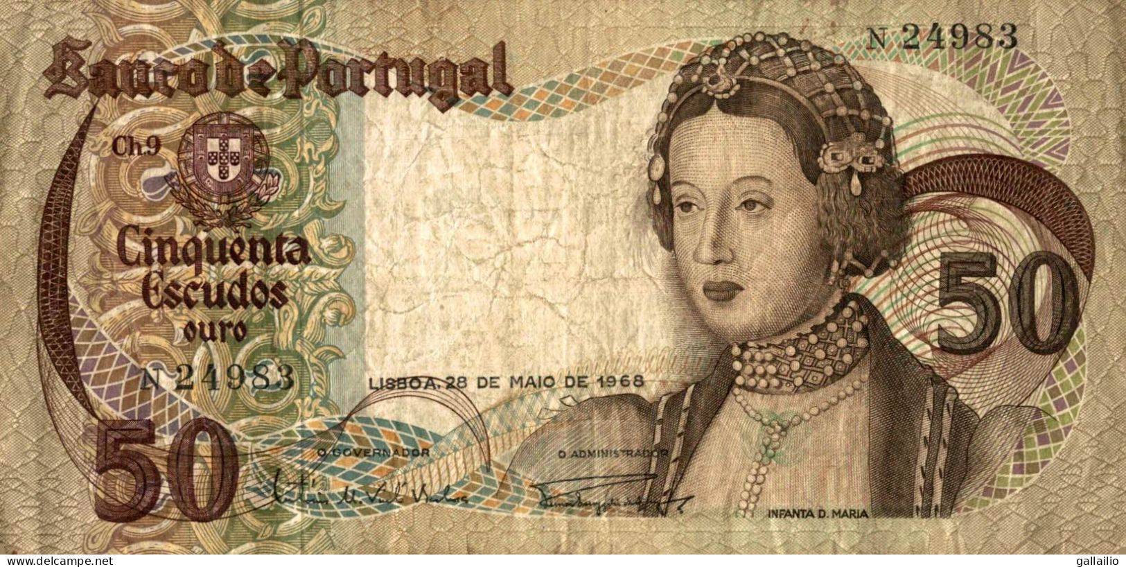 BILLET 50 ESCUDOS PORTUGAL 1968 - Portugal