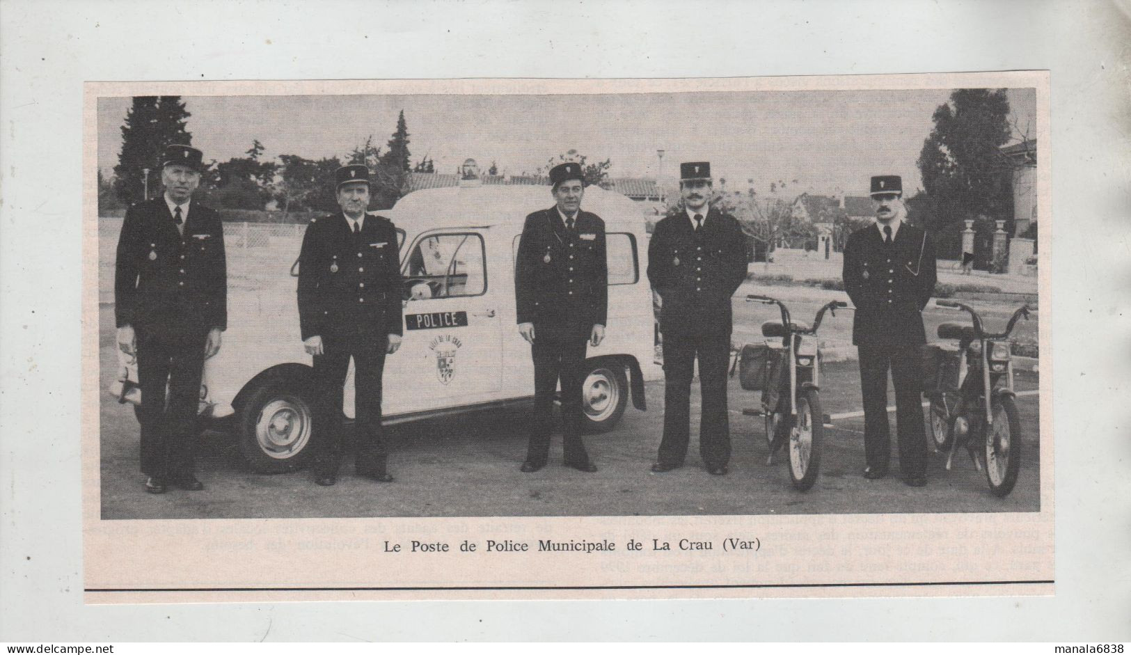 Poste De Police Municipale La Crau 4L Mobylette 1981 - Unclassified