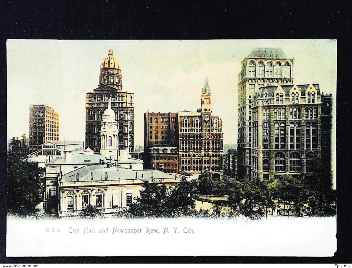 ► City Hall  Manhattan  From Air 1900s  NYC  (Fold Corner) - Manhattan
