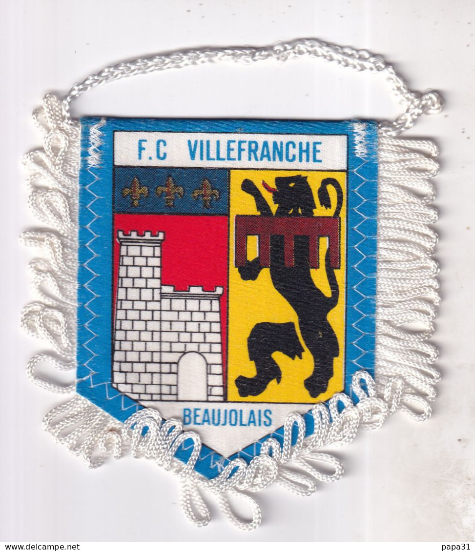 Fanion,Ecusson  F.C. VILLEFRANCHE - Bekleidung, Souvenirs Und Sonstige