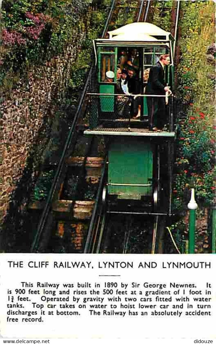 Trains - Funiculaires - Royaume-Uni - The Cliff Railway - Lynton And Lynmouth - CPM - UK - Voir Scans Recto-Verso - Funiculares