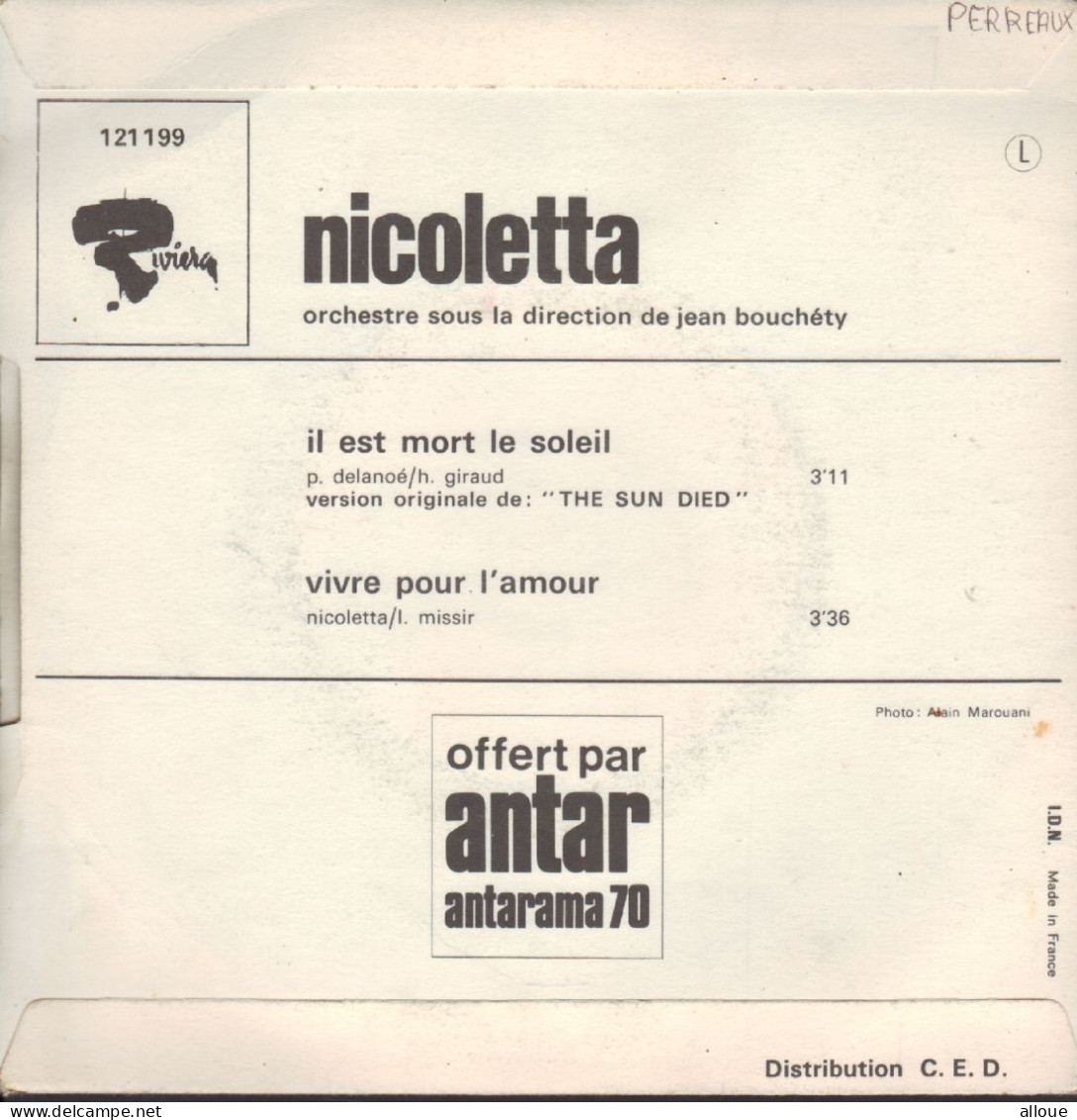 NICOLETTA - FRENCH SP - IL EST MORT LE SOLEIL + 1 - Altri - Musica Spagnola