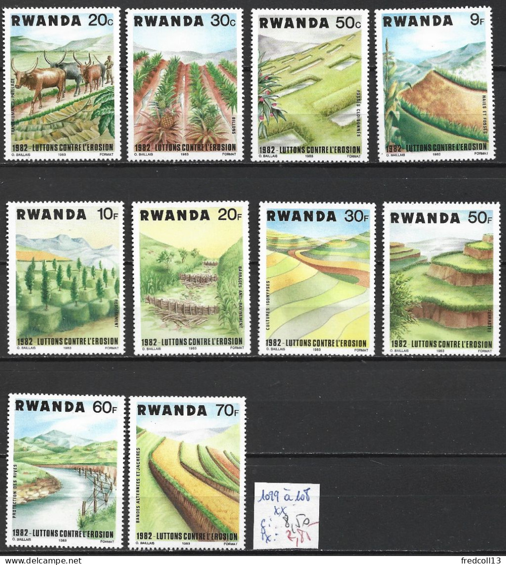 RWANDA 1099 à 108 ** Côte 8.50 € - Unused Stamps