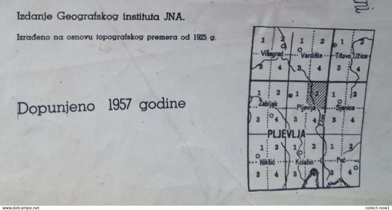 Topographical Maps - Montenegro / Pljevlja  - JNA YUGOSLAVIA ARMY MAP MILITARY CHART PLAN - Topographische Kaarten