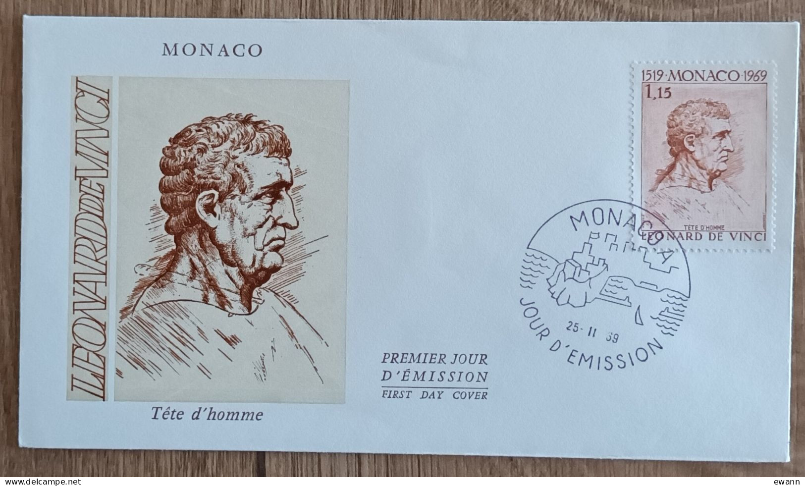 Monaco - FDC 1969 - YT N°803 - Léonard De Vinci - FDC