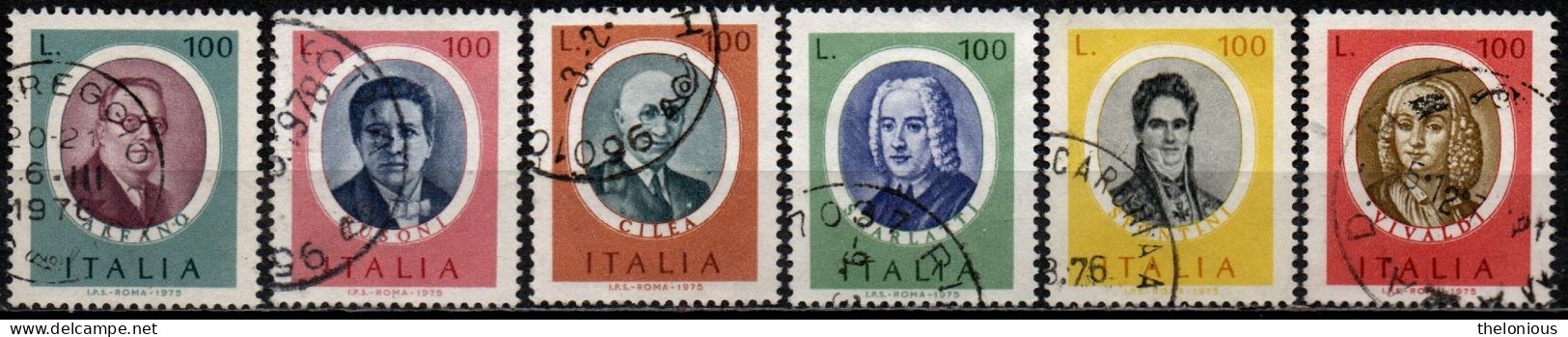 Italia Repubblica 1975: Uomini Illustri - 3ª Emissione  - Usati - 1971-80: Gebraucht