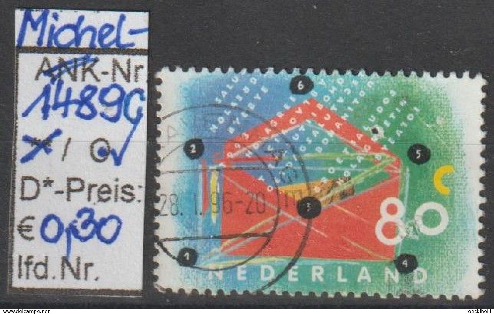 1993 - NIEDERLANDE - SM "Förderung D. Briefeschreibens" 80 C Mehrf. - O  Gestempelt - S.Scan (1489Co Nl) - Oblitérés