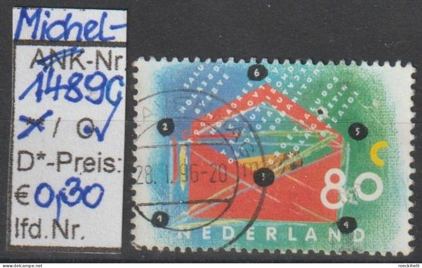 1993 - NIEDERLANDE - SM "Förderung D. Briefeschreibens" 80 C Mehrf. - O  Gestempelt - S.Scan (1489Co Nl) - Gebruikt