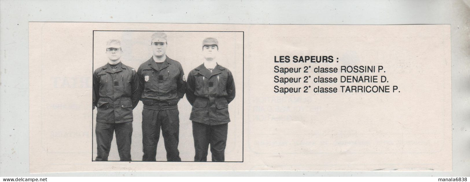 Sapeur Rossini Denarie Tarricone  Ville De Fontaine Isère 1981 - Unclassified