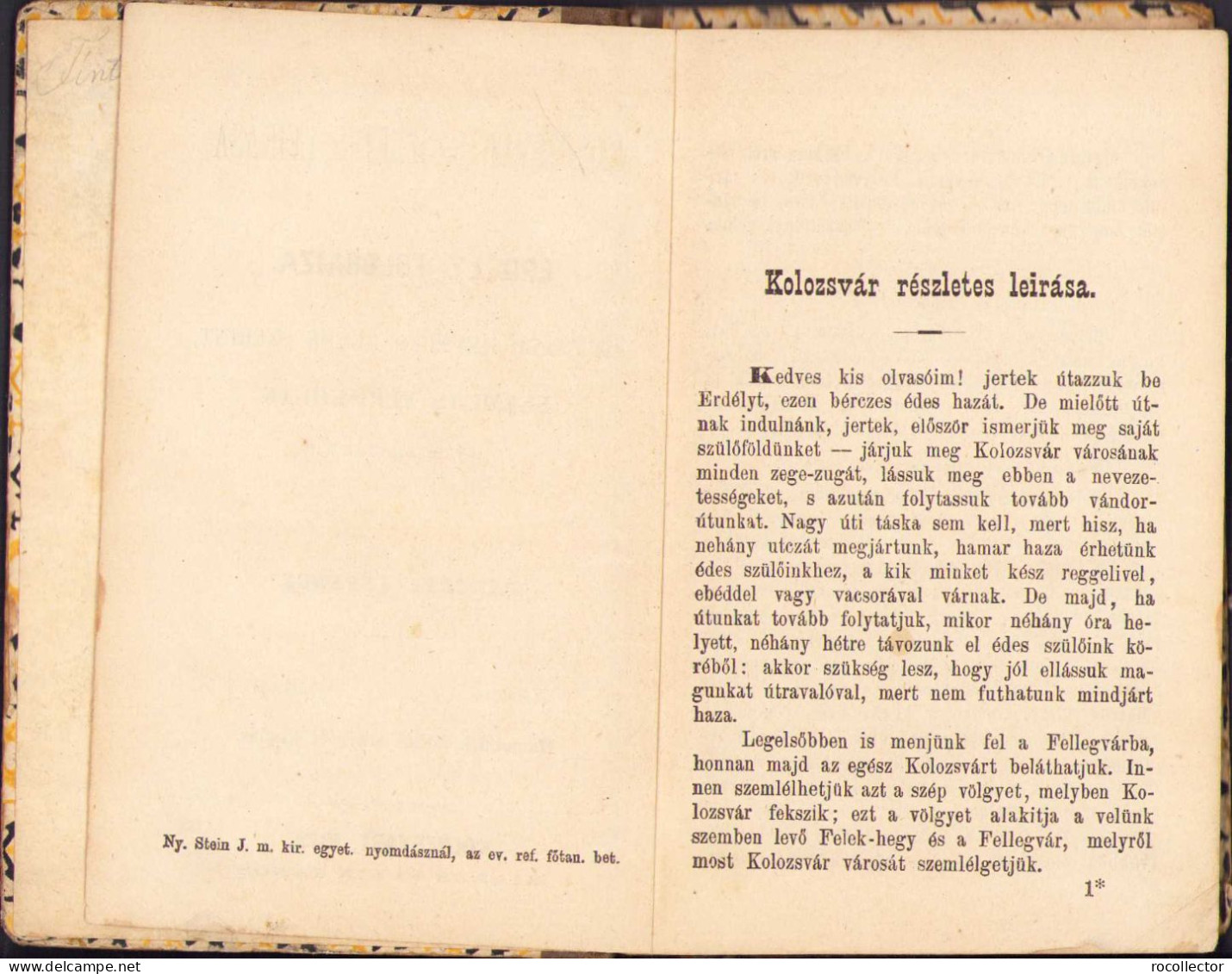 Kolozsvár Részletes Leirása és Erdély Földrajza Készité Pánczél Ferenc 1879 Kolozsvar 147SP - Missing 2 Maps - Old Books